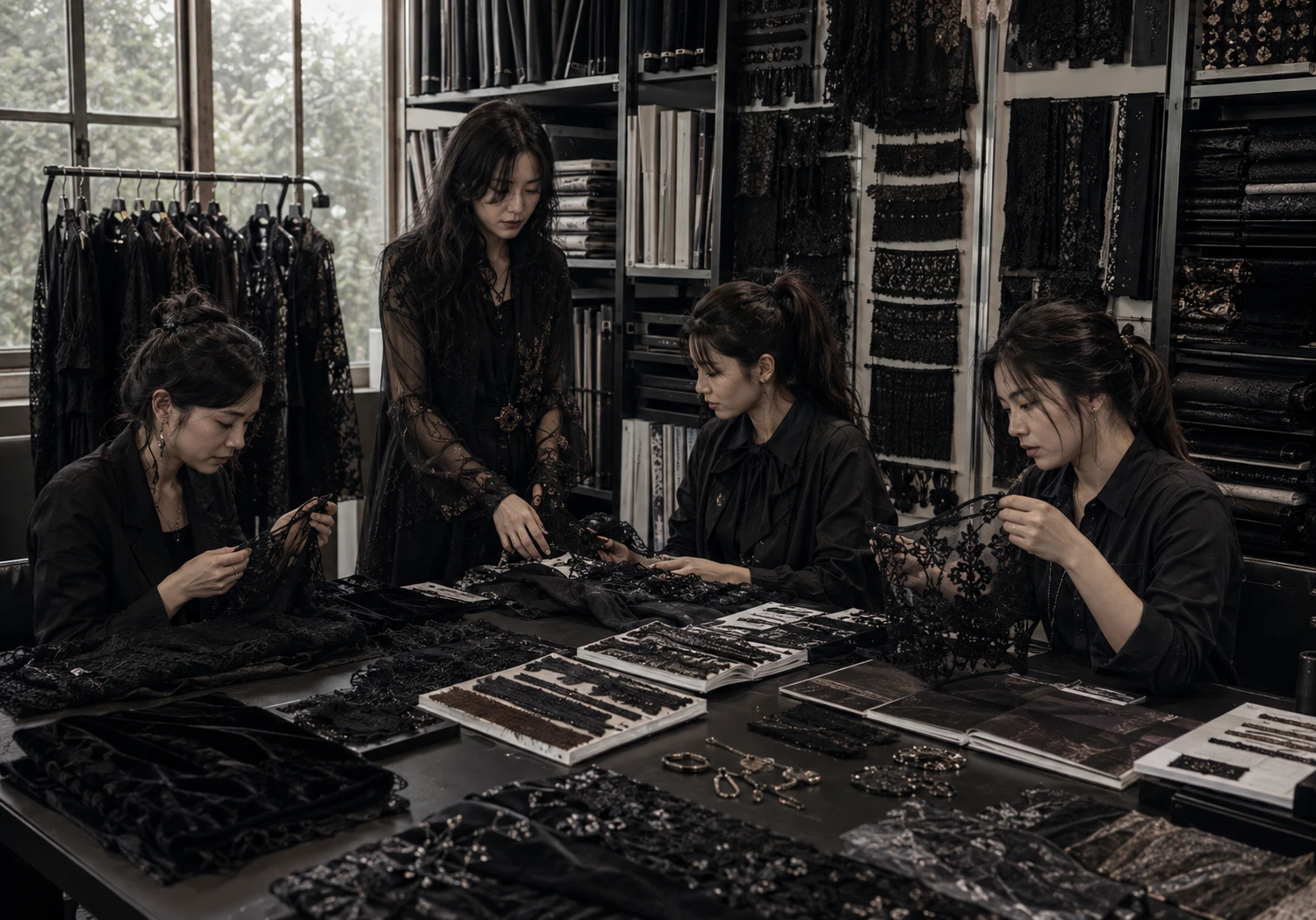 Material Library at the Metrodress gothic apparel atelier