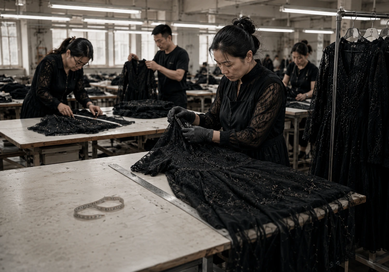 Quality Control at the Metrodress gothic apparel atelier