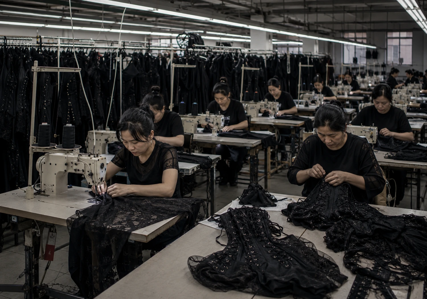 Sewing & Assembly at the Metrodress gothic apparel atelier