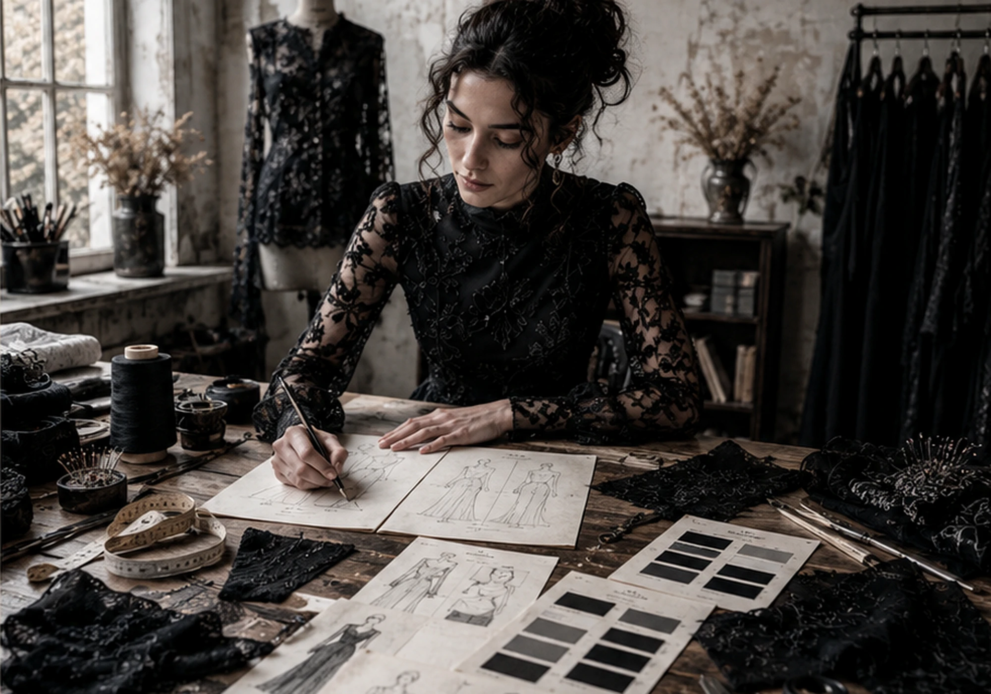 Creative Development at the Metrodress gothic apparel factory