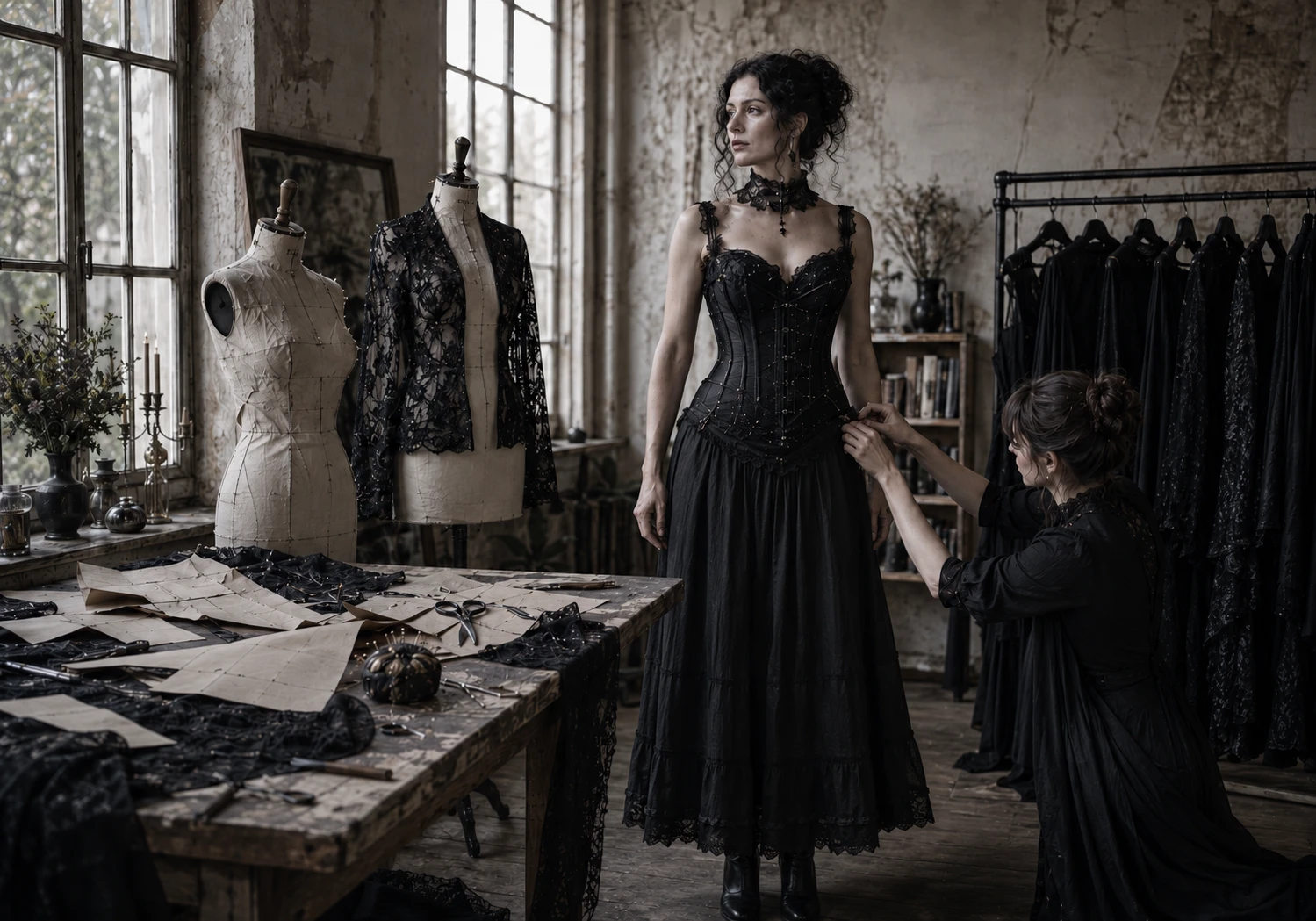 Pattern & Fit at the Metrodress gothic apparel factory