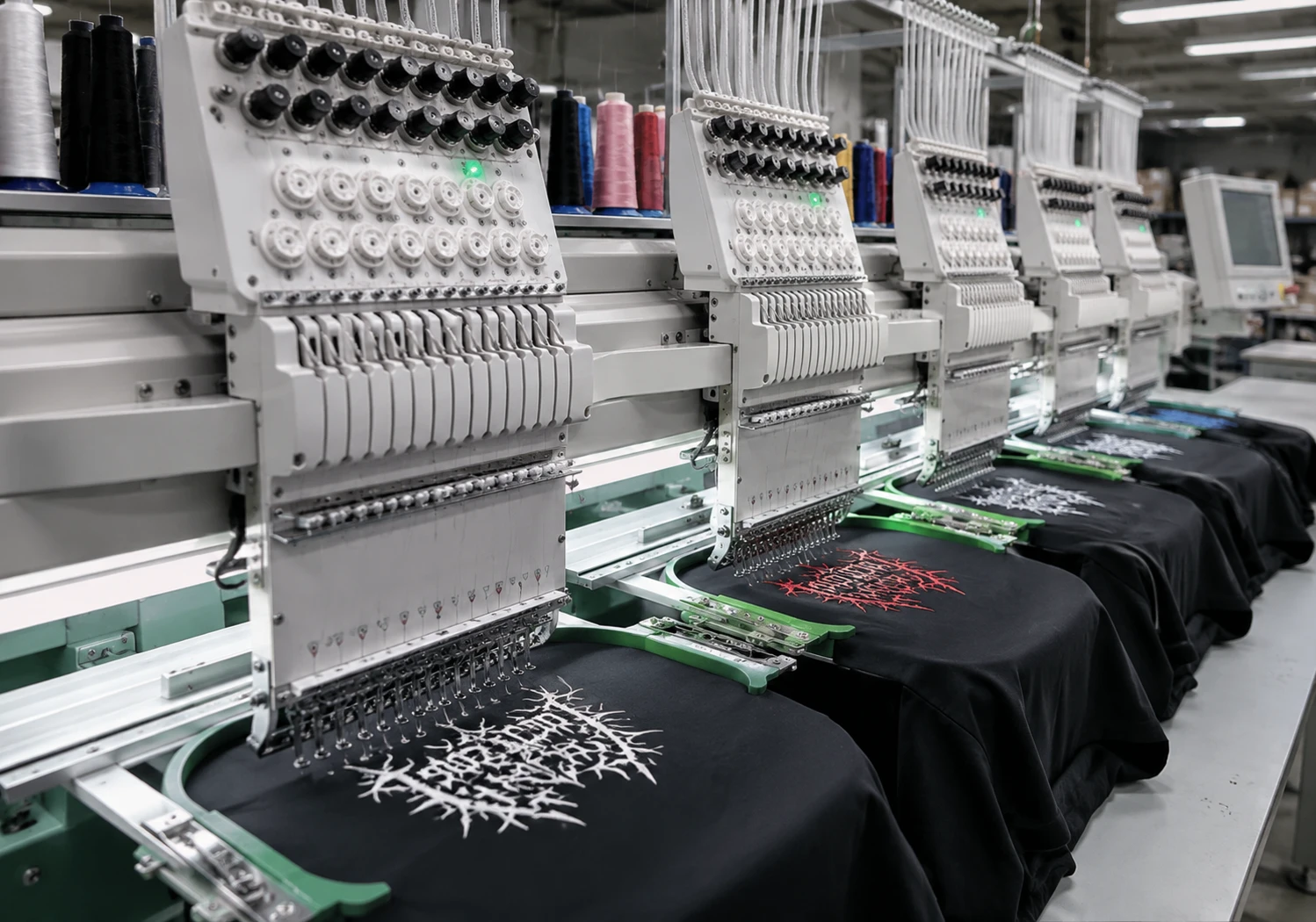 Embroidery & Surface Detail at the Metrodress gothic apparel factory